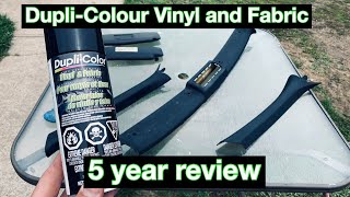 Dupli Colour vinyl and fabric paint review ( after five years! )