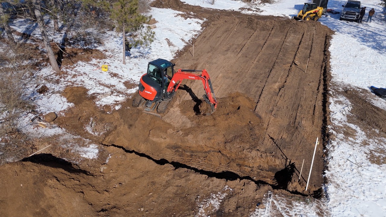 Digging the Foundation on our new House! - YouTube