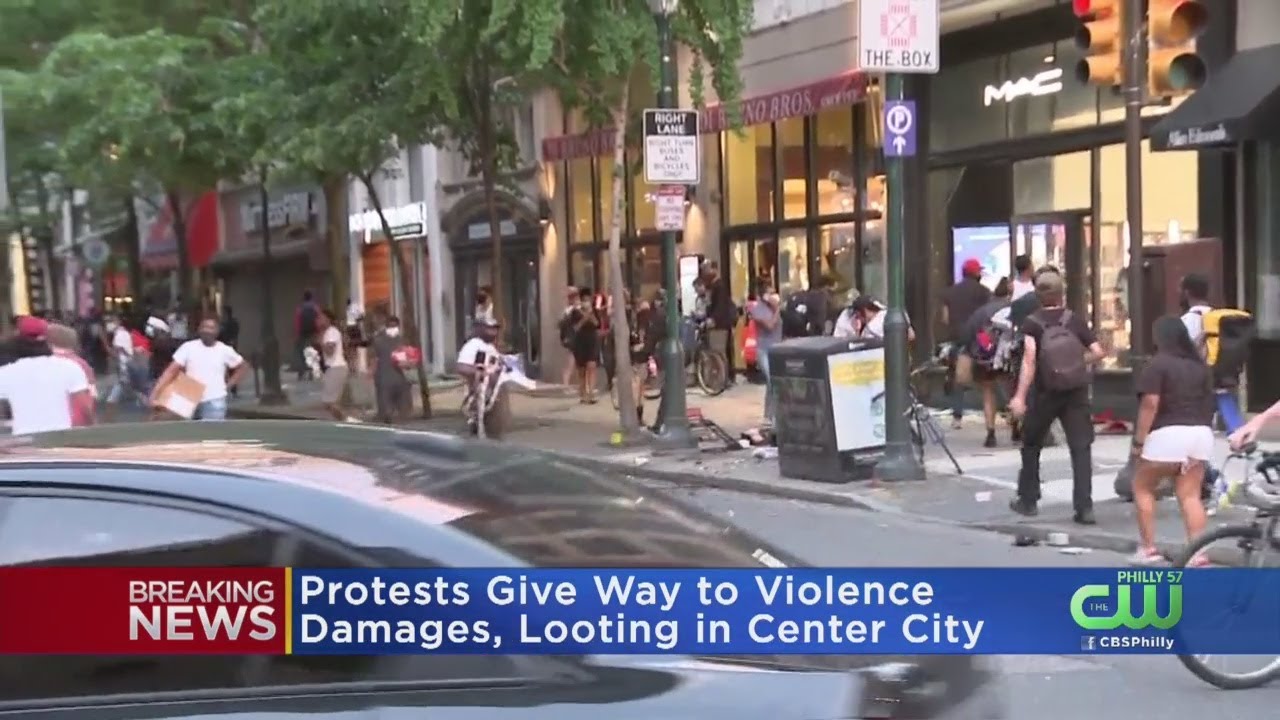 George Floyd Protests Gives Way To Violence Looting In Center City Youtube