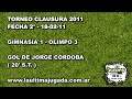 Gimnasia 1 - Olimpo 3 (Gol de Jorge Crdoba) - Relatos: Clau