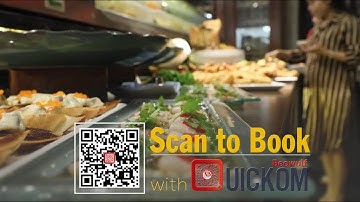 Scan to book your favorite restaurants with QUICKOM!