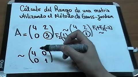 Video Op 6 - Cálculo Rango Matriz 2x2