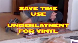 D.I.Y. install Underlayment for vinyl flooring Home Depot materials