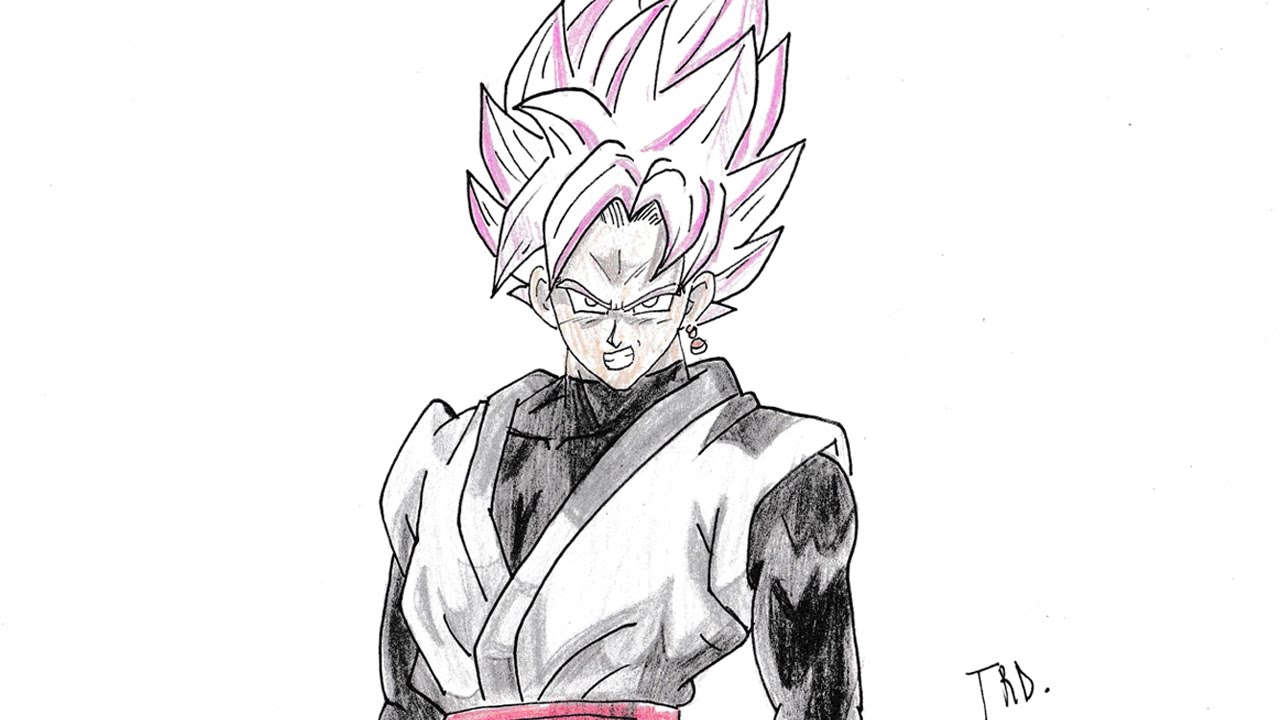 Drawing Black Goku Super Saiyan Rose GOD from Dragon Ball Super