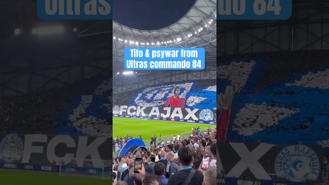 "Ultras Marseille Troll Ajax with Savage Tifo! 🔥 Insane Choreo & Message in Europa League Clash"