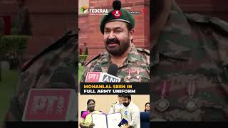 Actor and Lieutenant Colonel Mohanlal meets Army Chief | #shorts