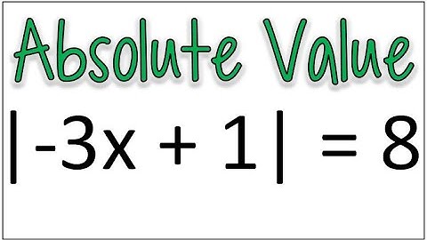 How to Solve for a Variable with Absolute Value Symbols in the Equation