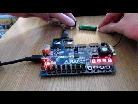 Digilent Basys2 starter kit - 0 to 3.3V digital voltage meter with multiplexed BCD display