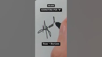 Signature for M | Marissa | SBtellME Calligraphy and Handwriting #shorts #signature #calligraphy