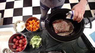 This is how i prepare my eye of round roast with onions, carrots,
celery and potatoes in the crock-pot! ** here link to finished dish:
https://www....