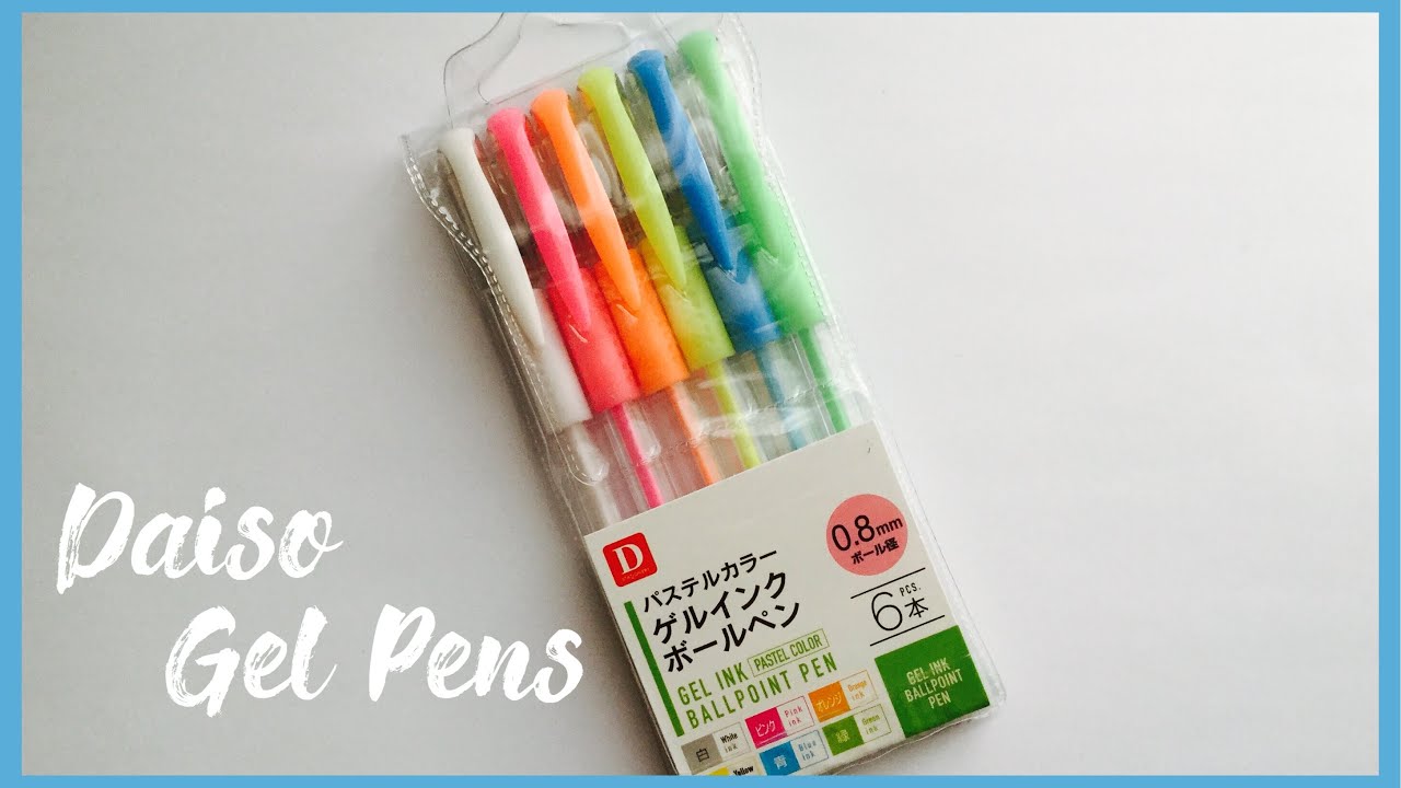 Daiso Gel Pens (review) YouTube
