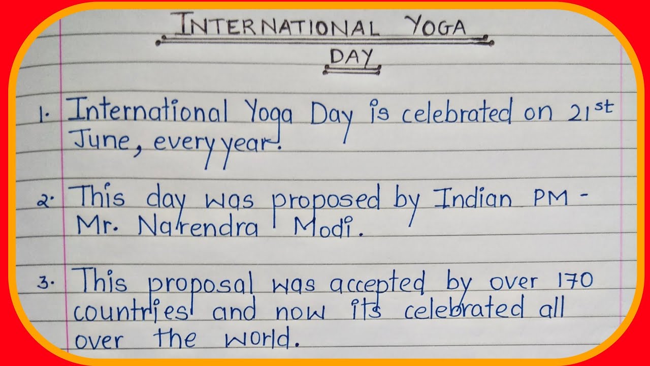 International Yoga Day Lines