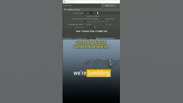 How To Tumble Camera Around A Selection in Maya