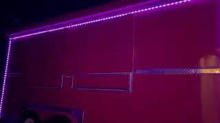 installed led lights on the food truck