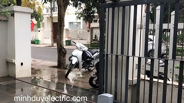 Cánh cổng trượt ngang đóng mở qua remote từ xa