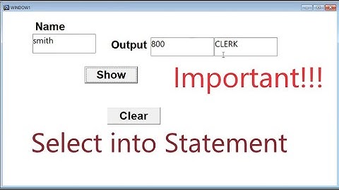 Select into Statement and Basic concepts in Oracle Forms