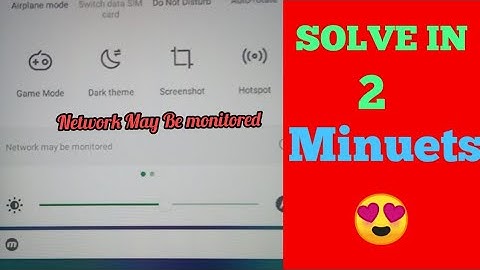 Network may be Monitored Problem 🤔 Solve in 2 minute