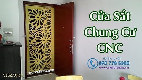 Mẫu cửa sắt chung cư hoa văn cắt CNC CK1253