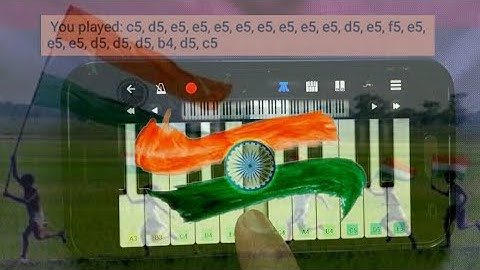 Indian National Anthem / Mobilepiano with Notes / Janagana Mana / Easy learn.