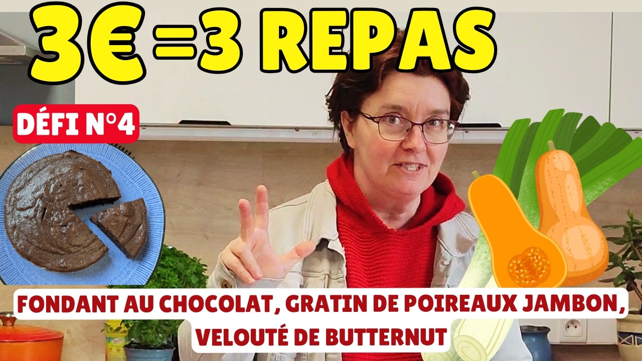 🔝 défi n°4 MANGER POUR 3 € PAR JOUR | 3 recettes économiques, équilibrées et faciles à faire