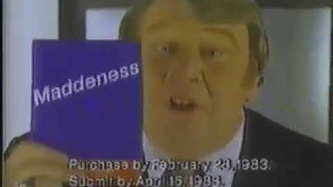 CBS Electronics - Atari VCS/2600 commercial - Maddness, Wizard of Wor, Gorf w/ John Madden