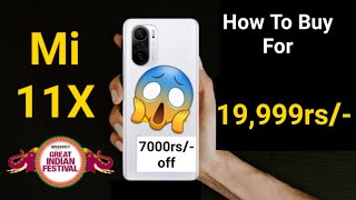 Mi 11x for 19,999rs/- lowest price snapdragon 870 Amazon Great Indian festival sale offer 