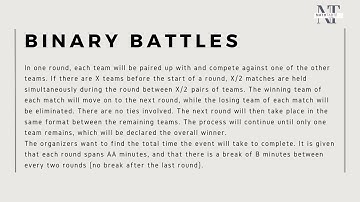 Binary Battles | Codechef Problem Solution | BIN_BAT