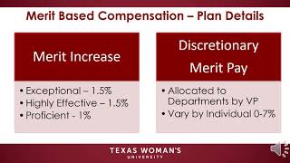 Merit Based Compensation for Staff Employees