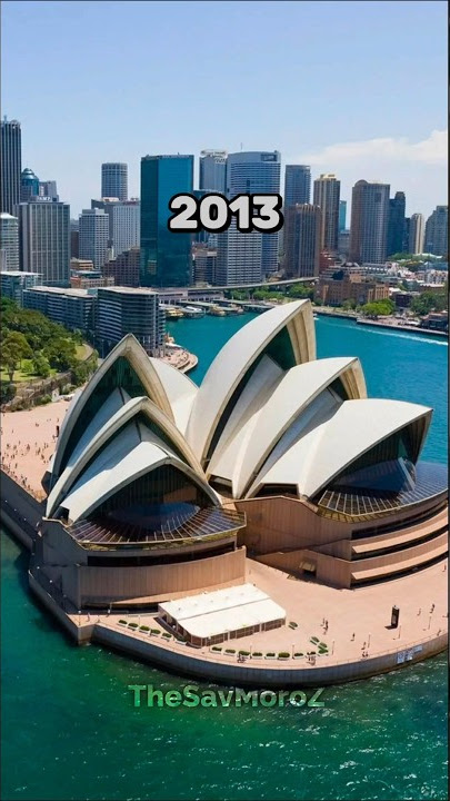 Evolution of the Sydney Opera House by year 🇦🇺🦘