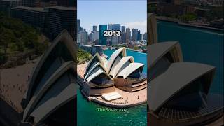 Evolution of the Sydney Opera House by year 🇦🇺🦘