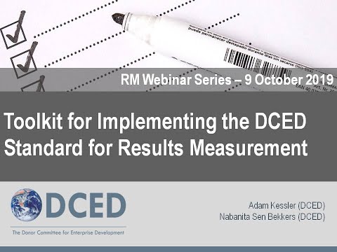 DCED Webinar - Toolkit for implementing the DCED Standard