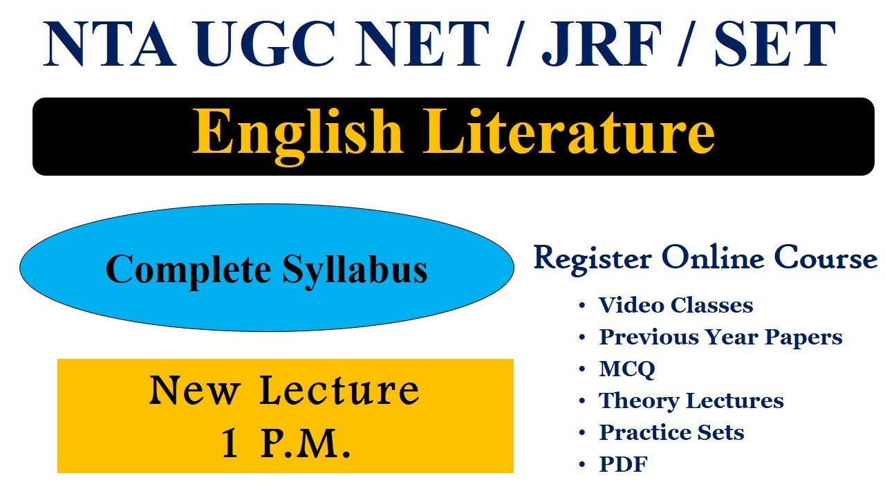 English literature nta ugc net 2021 syllabus how to prepare english