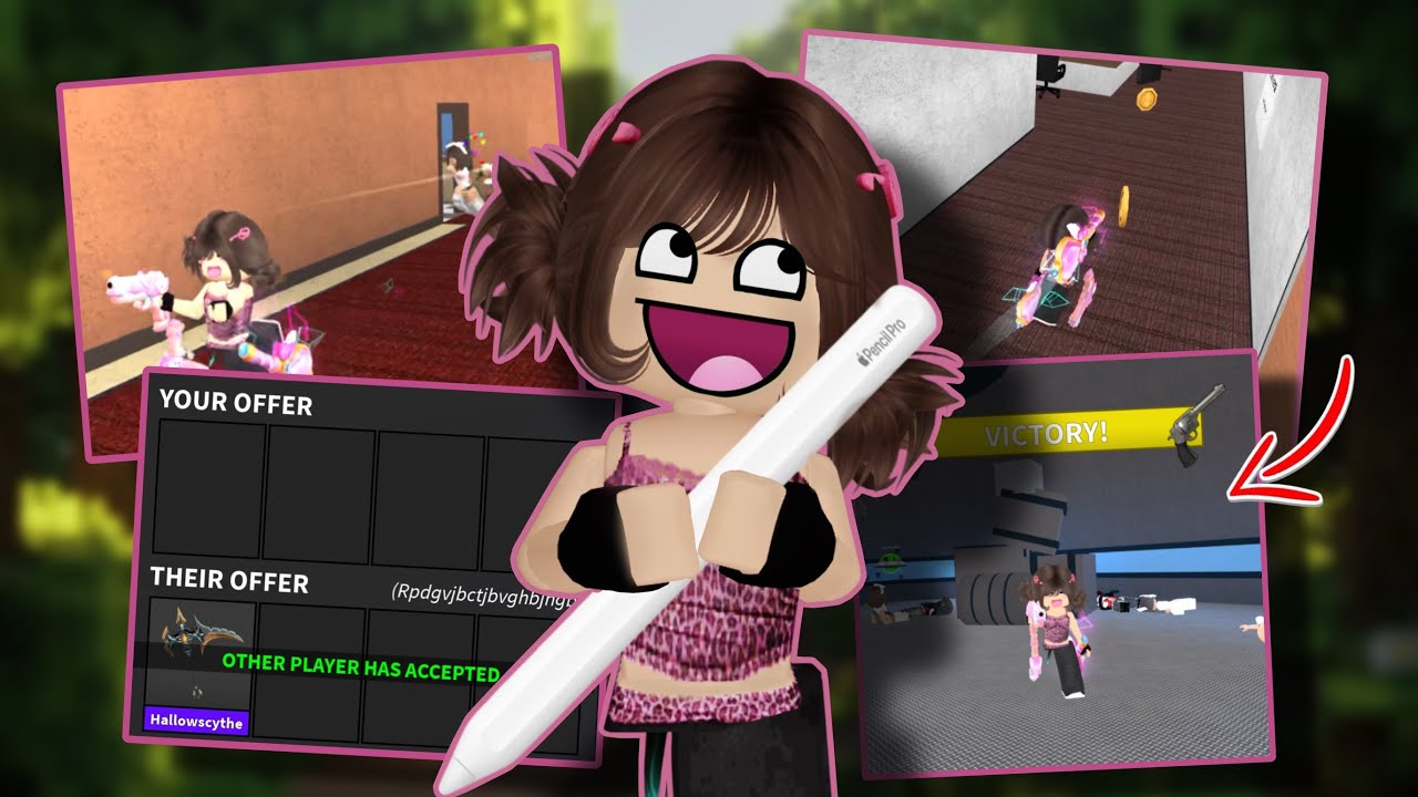 لعبت mm2 بقلم الايباد !!😱 // ايمي اسطوووري 😥؟  