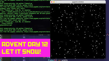 Advent 12 - A very Hacky Snowfield display in Python / Pygame - Continuing the Nativity scene