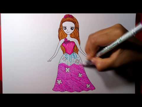 วาดรูปเจ้าหญิงอเล็กซ่า บาร์บี้ กับประตูพิศวง พร้อมระบายสี