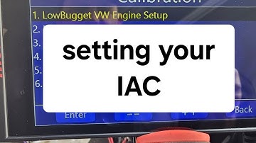 IAC setting on FitechVW Injection