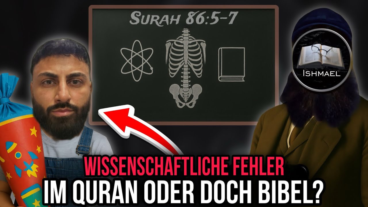 Sagt der Quran, dass SPERMA zwischen RÜCKEN und RIPPEN kommt⁉️ | + 6 Fehler in der Bibel