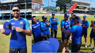 Avesh khan get's emostional on Shikhar Dhawan debut Cup ind vs wi 2nd odi