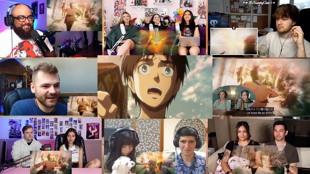 Attack On Titan Opening 8 Reaction Mashup | Fans Go Crazy Over "Red Swan"!