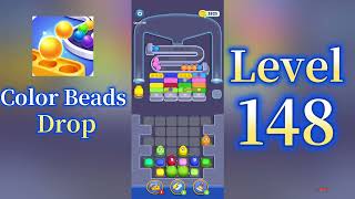Color Beads Drop Level 148 Walkthrough 🎨 Relaxing Color Sorting Puzzle Game | Mini Boss