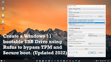 How to create a windows 11 bootable USB drive. Bypass TPM