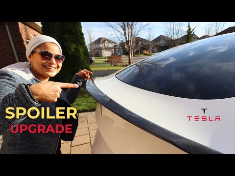Tesla Model 3 & Y New Spoiler Upgrade, Easy Install & Review- Hansshow ...