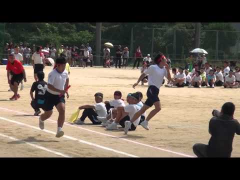 陸さん中学最後の運動会（クラス全員リレー）