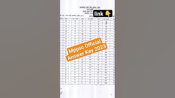 MPPSC Prelims official answer key 2023 | Mppsc prelims paper 1& 2 official answer key 2023 #shorts