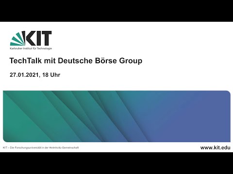 TechTalk mit der Deutschen Börse Group am 27.01.2021