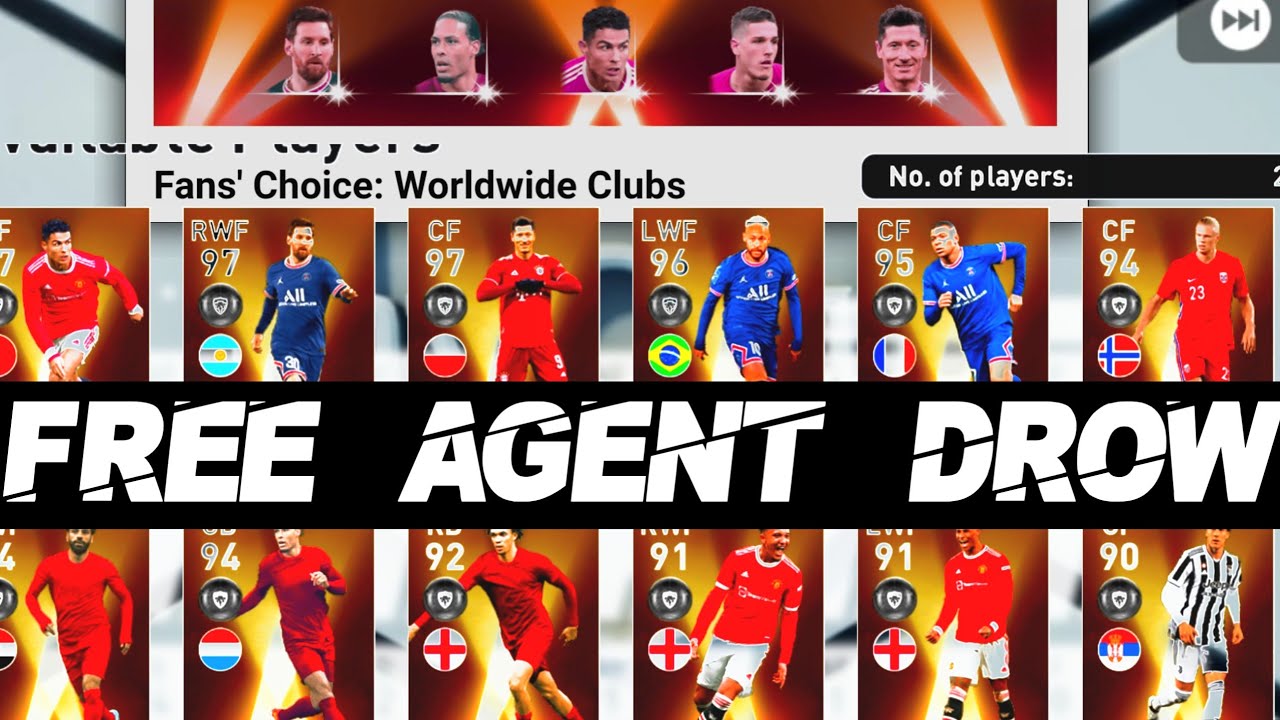 Fans choice worldwide clubs future  players | in pes mobile 2021