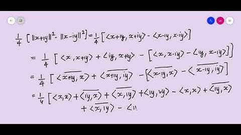Functional Analysis Module III Class 5 B Polarization Identity
