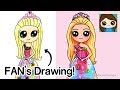 Drawing a FAN'S DRAWING | Barbie Princess