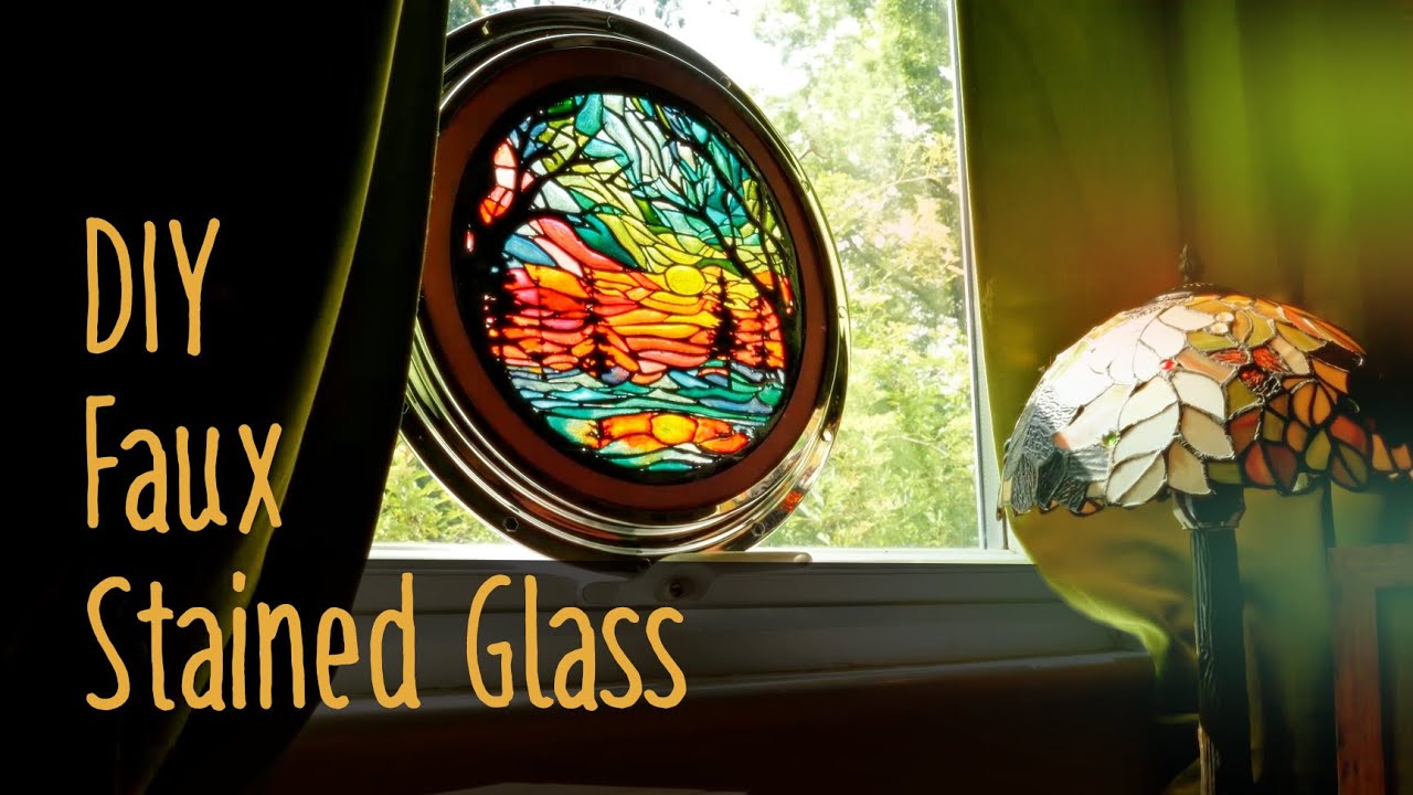 Faux Stained Glass on a Budget