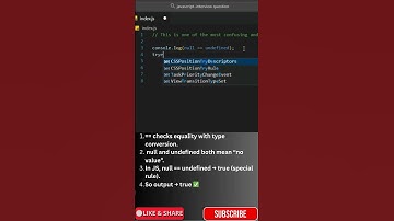 JavaScript Interview Question | null vs undefined in JavaScript | == vs === Explained | Vishal Yadav